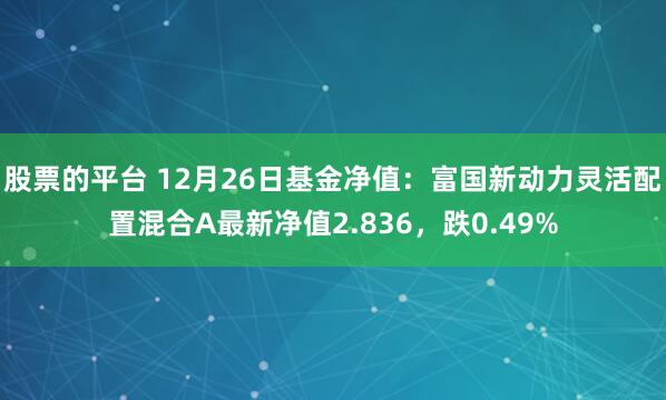 股票的平台 12月26日基金净值：富国新动力灵活配置混合A最新净值2.836，跌0.49%