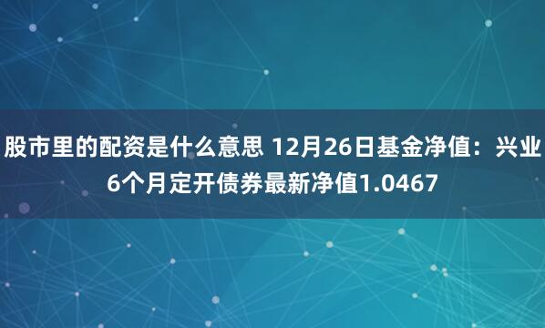 股市里的配资是什么意思 12月26日基金净值：兴业6个月定开债券最新净值1.0467