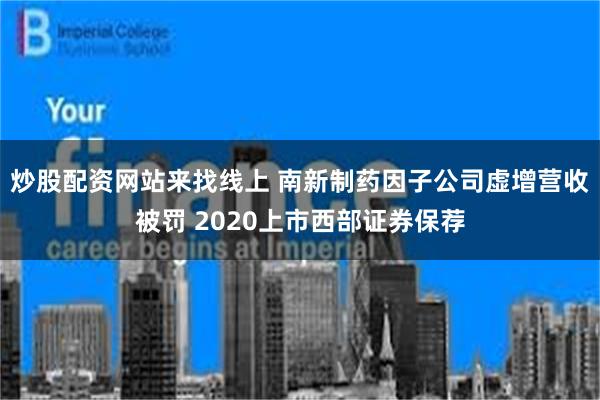 炒股配资网站来找线上 南新制药因子公司虚增营收被罚 2020